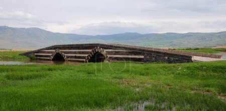 Téléchargez les photos : Located in Van, Turkey, the Bendi Mahi Bridge was built in the 13th century. - en image libre de droit