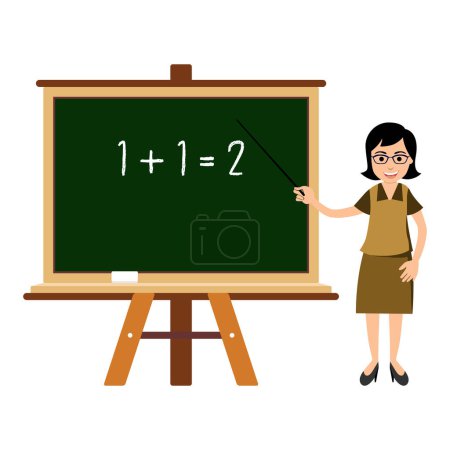 Illustration for A teacher, happy world teacher's day, a simple illustration vector design - Royalty Free Image