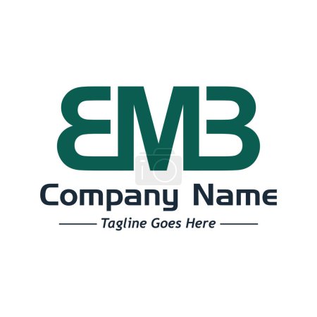 Téléchargez les illustrations : Logo lettre bmb, exemple de logo de l'entreprise, une conception vectorielle simple - en licence libre de droit