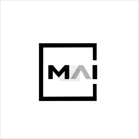Illustration for Print MAI logo font design for your name, brand and product - Royalty Free Image