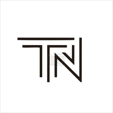 Imprimer le logo de la lettre TN pour votre marque, nom et identité d'entreprise