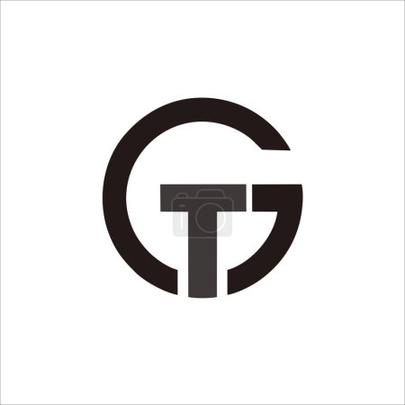 Ilustración de Imprimir diseño de logotipo de letra GT para su marca e identidad de empresa - Imagen libre de derechos