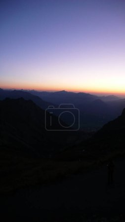 Téléchargez les photos : Hindelanger Klettersteig Coucher de soleil Alpinisme Escalade bavière. Photo de haute qualité - en image libre de droit