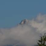 Dramatic clouds panorama Valparola pass Dolomotes Italy Alps. High quality photo