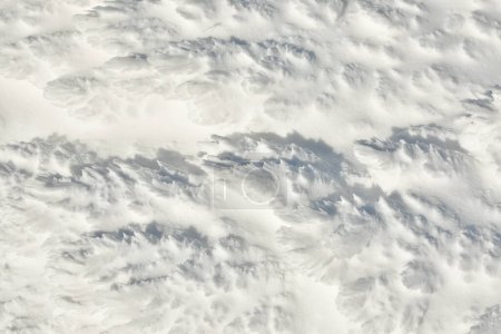 Mt Yotei Neige et glace Surface du vent Contexte Neige Glace. Photo de haute qualité