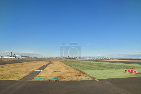 Tokyo Handeda Airport Views from Plain Skyline Field. High quality photo