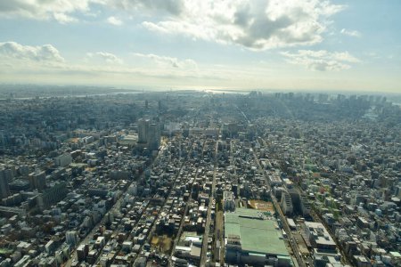 Vista de la ciudad de Tokio desde Sky Tree desde arriba. Foto de alta calidad