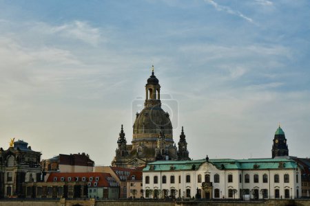 Dresden citty center historic germany early morning. High quality photo