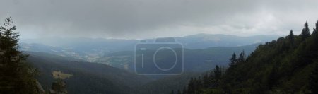 Le Honeck, France - August 2020 : Hiking to the Honeck mountain (1363 m) in the Vosges Mountains
