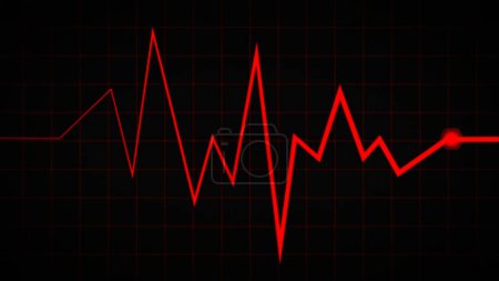 Téléchargez les photos : La ligne de battement de coeur, la traçabilité d'impulsion, et les symboles de graphique de cardio d'ECG ou d'EKG sont employés pour l'analyse médicale et saine. - en image libre de droit