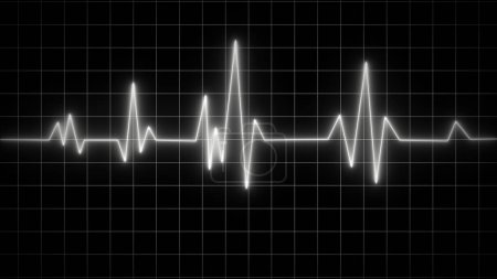 Photo for ECG line. Pulse trace. EKG and Cardio symbol. Healthy and Medical concept. Vector illustration. - Royalty Free Image
