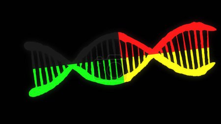 Foto de Ácido desoxirribonucleico génico. Biotecnología Estructura del ADN, Biología de células humanas Cadenas de ADN Estructura molecular, Antecedentes científicos, Ilustración 3D - Imagen libre de derechos