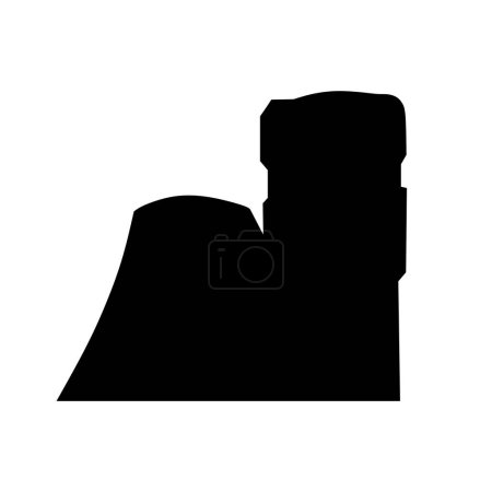 Téléchargez les illustrations : Silhouette de la statue de grand-mère et grand-père arménien, vecteur. Nous, nos montagnes. Monument dans la capitale de l'Artsakh, Stepanakert - en licence libre de droit