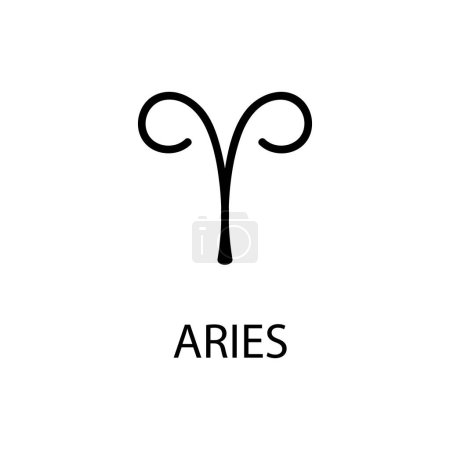Illustration for Aries zodiac sign illustration. vector - Royalty Free Image
