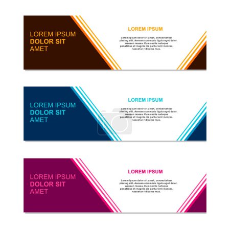 Ilustración de Fondos abstractos de tarjetas de colores, plantillas de diseño moderno, fondos de pantalla de color brillante tarjetas de visita, diseño de banner web anuncios publicitarios geométricos hipster cyber trendy vector set - Imagen libre de derechos