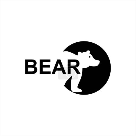 Ilustración de Plantilla de diseño de logotipo de oso, diseño moderno y elegante, ilustración vectorial - Imagen libre de derechos
