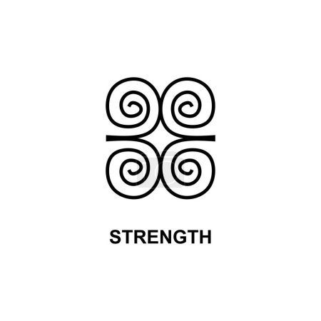 Illustration for Cherokee Indian symbol. Strength India icon. Symbol Strength vector illustration - Royalty Free Image
