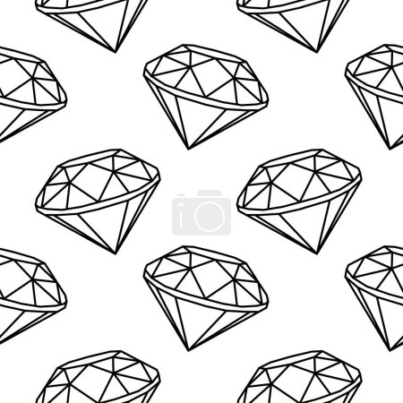 Illustration for Diamond seamless pattern. brilliant Seamless pattern, background for print. Linear diamond background. vector illustration - Royalty Free Image