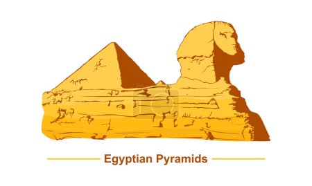 Illustration for Egyptian Pyramids. Egypt. Vector illustration - Royalty Free Image