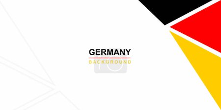 Illustration for Germany flag background. German red, yellow and black poster. Brochure dedicated to the Day of German Unity. Vector illustration of the celebration of the national holiday and other events - Royalty Free Image