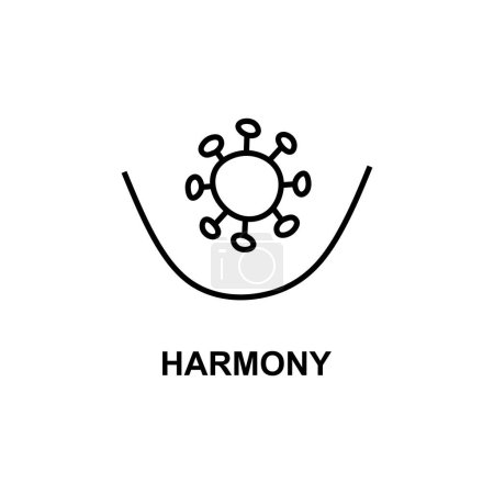 Illustration for Harmony icon vector. thin line sign. isolated contour symbol illustration - Royalty Free Image