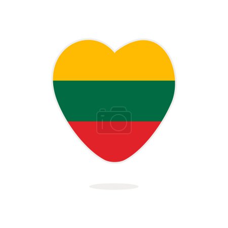 Illustration for Heart flag of Lithuania icon vector illustration design - Royalty Free Image