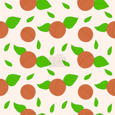 Photo for Macadamia seamless pattern. Macadamia seamless pattern for print. farm product background. vector illustration - Royalty Free Image