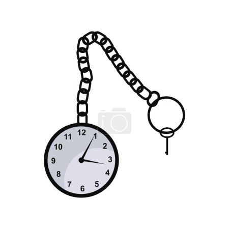 Photo for Vector illustration of a pocket watch - Royalty Free Image