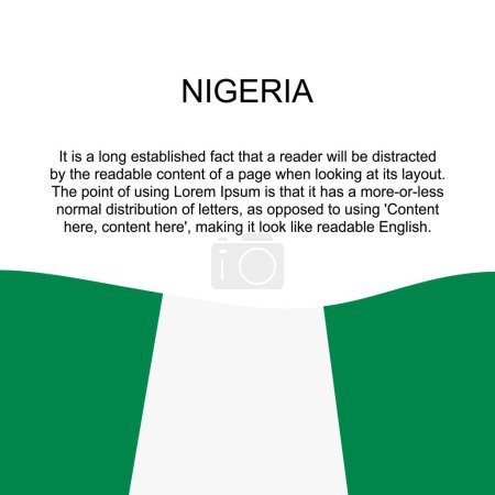 Illustration for Flag of Nigeria. vector illustration. background for banner - Royalty Free Image