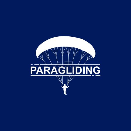 Illustration for Vector illustration of a Paragliding logo template - Royalty Free Image