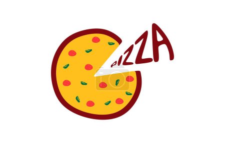 pizza icon. fast food symbol. vector illustration