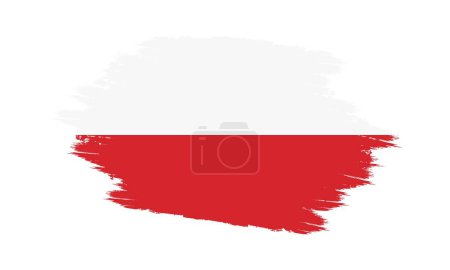 Illustration for Poland Vector Flag. Grunge Poland Flag. Poland Flag with Grunge Texture. Vector illustration. - Royalty Free Image