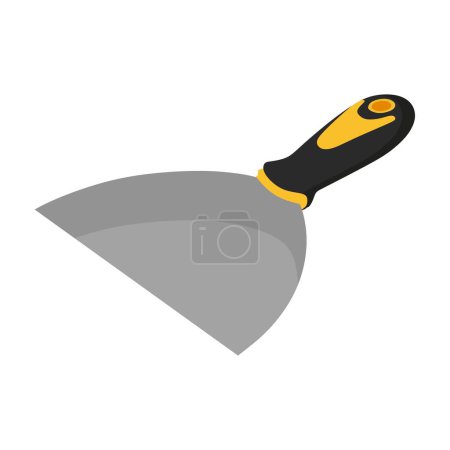 Illustration for Spatula painter vector illustration. Spatula tool on white background - Royalty Free Image