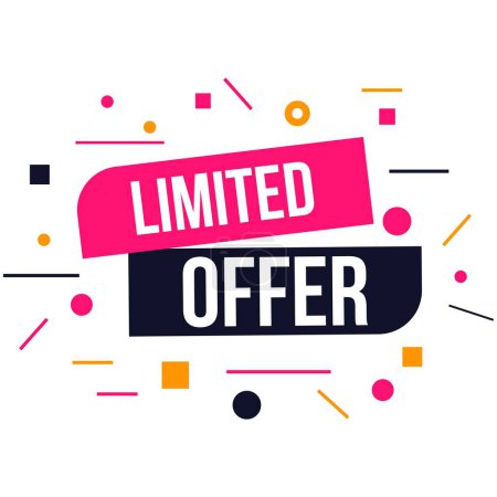 Illustration for Special limited offer, sale banner and discount tag design. Vector eps10 - Royalty Free Image