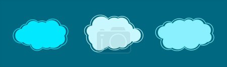 Ilustración de Conjunto de iconos de nube. Ilustración vectorial - Imagen libre de derechos