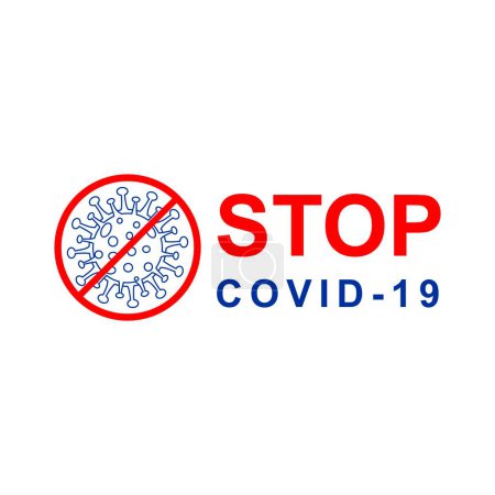 Illustration for Stop covid-19, Stop Coronavirus. Concept Covid 19 symbol. vector eps10 - Royalty Free Image