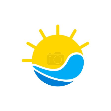 Ilustración de Sun logo plantilla vector icono ilustración diseño - Imagen libre de derechos