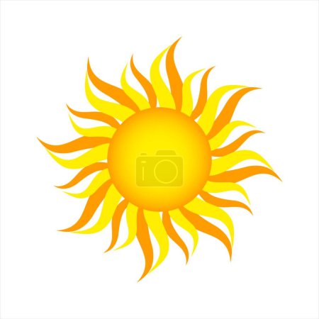 Téléchargez les illustrations : Icône solaire Illustration vectorielle - en licence libre de droit