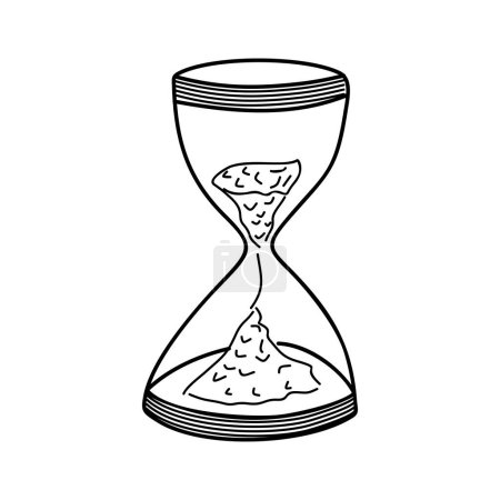Téléchargez les illustrations : Hourglass line icon. time timer and clock vector illustration - en licence libre de droit