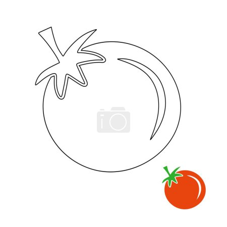Illustration for Tomato icon. vector illustration - Royalty Free Image