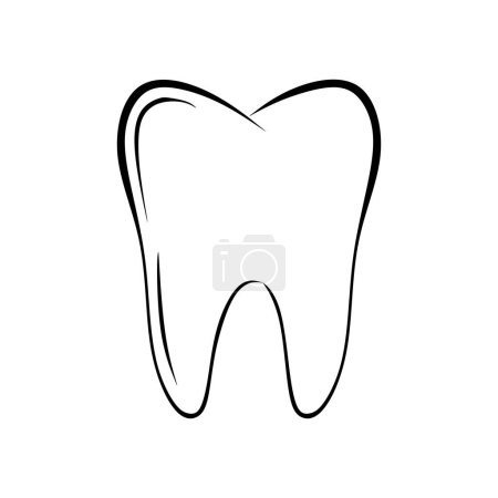 Ilustración de Icono del diente. símbolo de cuidado dental. ilustración vectorial - Imagen libre de derechos