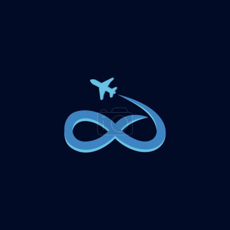 Illustration for Airplane logo design vector template - Royalty Free Image