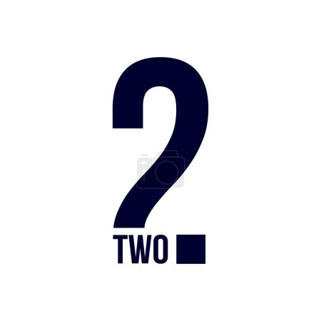 Ilustración de Number 2 icon logo design template elements - Imagen libre de derechos