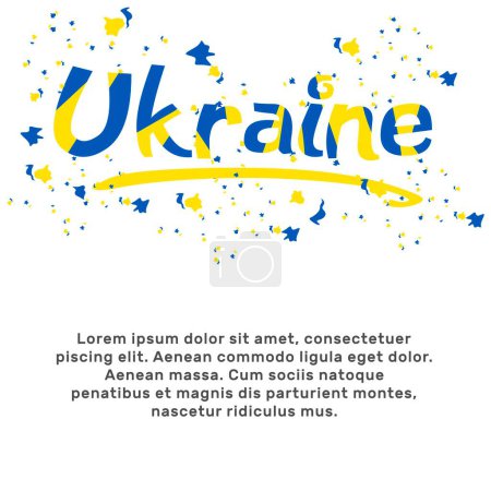 Téléchargez les illustrations : Ukraine banner template of Ukraine flag. - en licence libre de droit