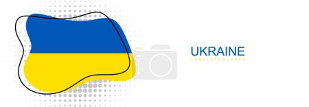 Illustration for National flag of country Ukraine (blue, yellow color), independence or patriotism, Stop war, Template for freedom, democracy or environmental rights - Royalty Free Image