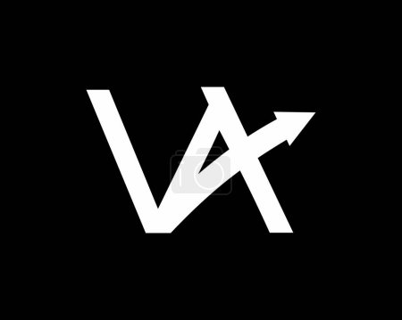 Illustration for Vector symbol VA . Minimalist and modern icon, logo template. Letter VA  for Logo Design. Creative Modern VA Letters icon vector Illustration - Royalty Free Image