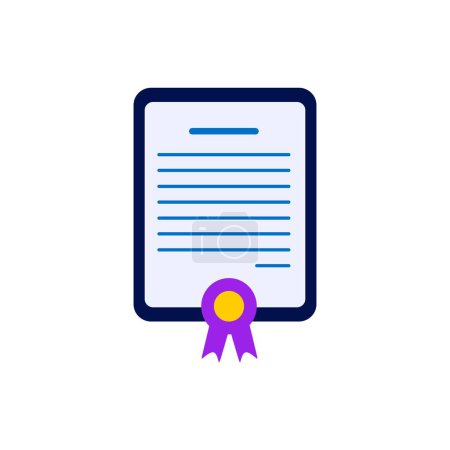 Illustration for Vector certificate icon. Achievement, award, grant, diploma concepts. vector illustration. - Royalty Free Image