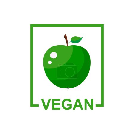 Illustration for Green apple icon vector illustration - Royalty Free Image