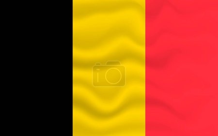 Illustration for Wavy flag of Belgium. 3d illustration. - Royalty Free Image