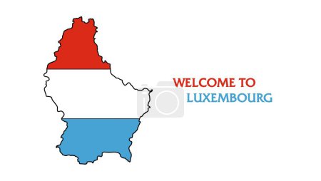 Illustration for Vector illustration of Luxembourd flag on white background - Royalty Free Image